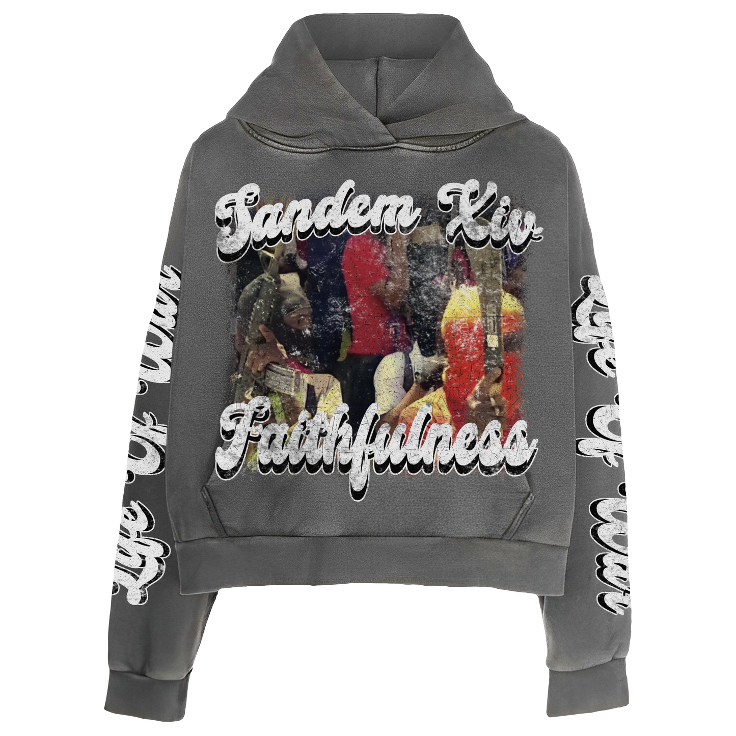 « Faithfulness » grey hoodie
